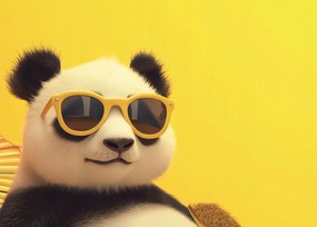 Poszter 35x25cm Panda ünnepi hangulatban