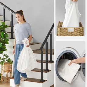 Műanyag szennyestartó kosár, 66 x 33 x 66 cm