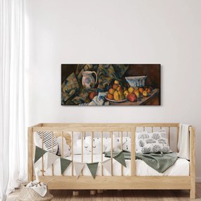 Kép - Paul Cézanne, Still Life with Apples and Peaches, reprodukciók (120x50 cm)