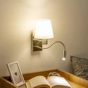 Brilagi - LED Fali lámpa NUBILA 1xE27/25W/230V + LED/3W króm/fehér