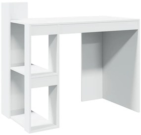 fehér szerelt fa irodai asztal 103,5 x 56,5 x 94 cm