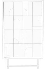 Világosszürke szekrény 70x140x40 cm Funk – White Label