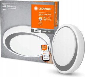 Led Plafon 34W 2000lm Cct TompĂthatĂł Kerek SzĂŒrke Smart+ WiFi Moon