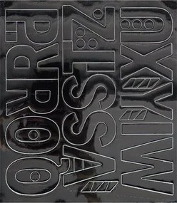 Öntapadós matrica, 5 cm-es, betűlap, ABC második fele, fekete (LUIN140)