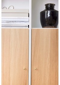 Fehér könyvespolc tölgyfa dekorral 176x199 cm Mistral - Hammel Furniture