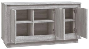 szürke sonoma színű szerelt fa tálalószekrény 102x35x55 cm