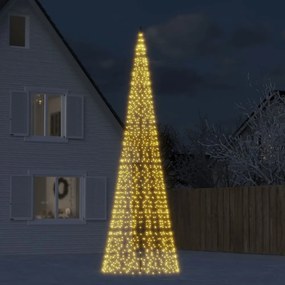 meleg fehér LED karácsonyfa zászlórúdra 1534 LED 500 cm