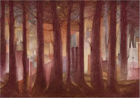 Matt fotótapéta Flizelin Falra Rejtélyes tájkép 312x219 Ragasztó