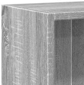 szürke sonoma színű szerelt fa könyvespolc 60 x 24 x 76 cm