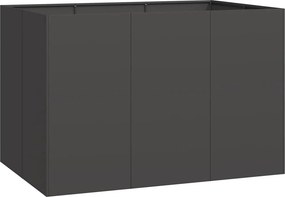 vidaXL fekete acél növénytartó 120x80x80 cm