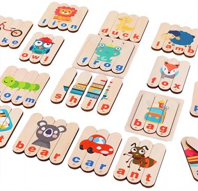 Angol tanuló puzzle oktató fajáték