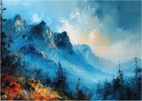 Kép - Hegyek festése (70x50 cm)