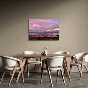 Kép - Alkonyat a város felett (üvegen) (70x50 cm)
