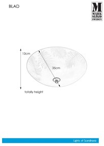 Markslöjd 107754 - Mennyezeti lámpa BLAD 2xE14/40W/230V átm. 35 cm