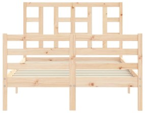 tömör fa ágykeret fejtámlával 120 x 200 cm