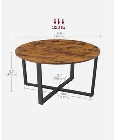 ELDUR konferenciaasztal barna/fekete