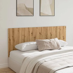 kézműves tölgy színű szerelt fa ágyfejtámla 200x1,5x80 cm