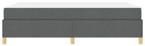 Boxrugós ágy matracmal Sötétszürke és Fehér 160 x 200 cm szövet