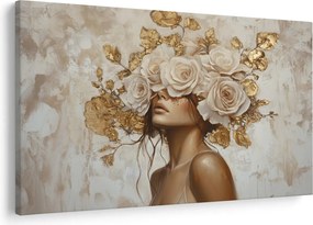 Kép - Lány rózsákkal (90x60 cm)