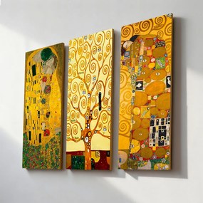 MDF0067 Gustav Klimt MDF falikép, 3 db-os szett