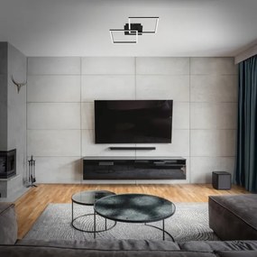 Briloner 3210-015 - LED dimmelhető mennyezeti lámpa FRAME 2xLED/11W/230V fekete