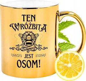 Arany csillogó bögre jósnőnek ajándék fényképes nyomtatással