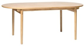 Bővíthető étkezőasztal tölgyfa dekorral 100x190 cm Carno – Unique Furniture