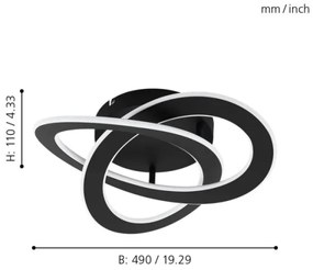 Eglo 99395 - LED Mennyezeti lámpa ROLIMARE LED/35W/230V
