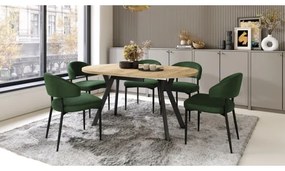 ARTUR étkezőasztal, craft tölgy/fekete