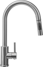 Rea Fresh, mosogató csaptelep kihúzható kifolyóval, csiszolt acél, REA-B9146
