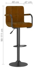 barna bársony bárszék