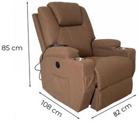 Relaxa elektromos ringató és forgatható masszázsfotel