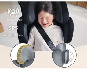 KINDERKRAFT SELECT - Autósülés XPAND 2 i-Méret (100-150 cm) Premium Rakéta szürke