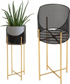 Fém Virágtartó Állvány Arany 56 cm