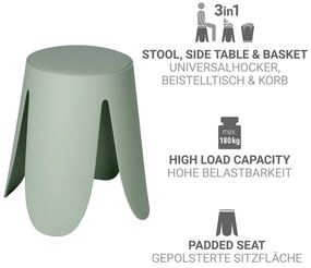 Zsályaszínű műanyag rakásolható ülőke Comiso – Wenko