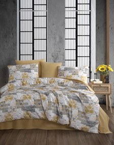 Serra ágyneműgarnitúra, sárga, 160×220 cm