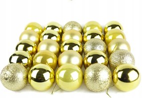 Karácsonyfadísz arany 6cm 25db