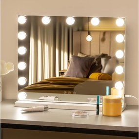 BRILAGI - LED Dimmelhető sminktükör HOLLYWOOD LED/15W/230V CCT + USB fehér