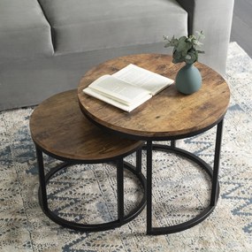 Dohányzóasztal szett FIGO rusztikus tölgy