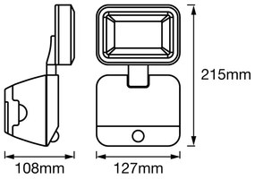 Ledvance - LED Kültéri fali reflektor érzékelővel SPOTLIGHT LED/4W/4xD IP54