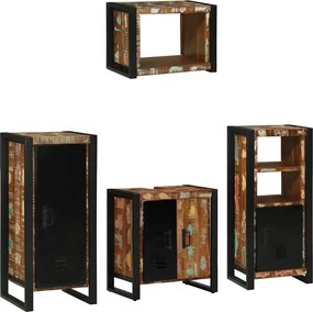 vidaXL Fürdőszoba bútor szett 4 pcs Szilárd Újrahasznosított Fa