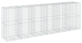 horganyzott vas gabion kosár fedéllel 600 x 100 x 200 cm