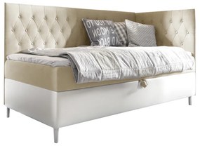 ESME 2 kárpitozott ágy + topper, 80x200, fresh 1, jobb