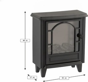 LED dekorációs kandalló COZY WARM 40x35 cm, fekete