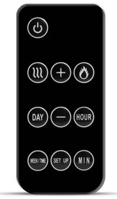 LED elektromos kandalló fűtéssel LED/2000W/230V + távirányító