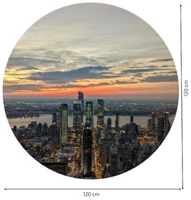 PIPPER. Textil kör alakú falmatrica "New York" Méret: 120cm