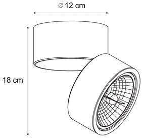 Modern mennyezeti spotlámpa bézs G9 kerek elforgatható és dönthető - Go Nine