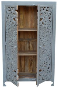 Világosszürke mangófa szekrény 165x40 cm Kalita – Støraa