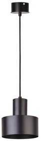 Csillár zsinóron RIF 1xE27/60W/230V á. 15 cm fekete