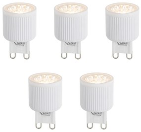 5 darabos G9 24 mm-es 3 lépésben szabályozható LED izzó készlet 3W 300 lm 2700K